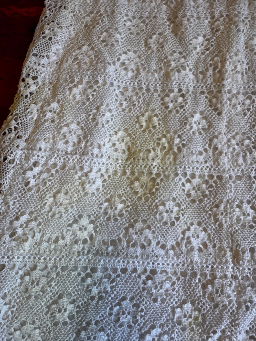 60s Vintage White Lace Mexican Wedding Dress Sz M - Picture 5 of 16